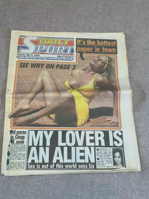 The Daily Sport Newspaper May 9Th 1995 – Complete. Page 3 Vicky Lee