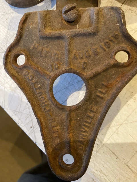 Antique Vintage Cast Iron Allith Prouty Barn Door Roller Farm Tool 2