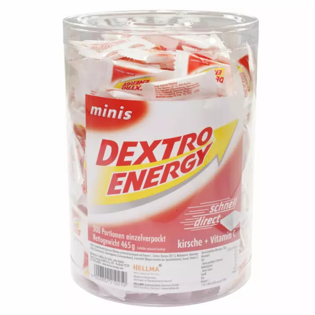 Dextro Energy Mini Kirsche, Traubenzuckertäfelchen, 300 Stück, 70000147