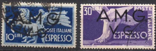 ITALIA A.M.G.V.G. AMGVG Venezia Giulia 1945-Serie Espresso 10/30 L. usata #S#JOS