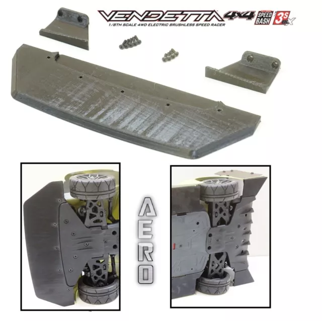 Avant Séparateur & Arrière Aero Winglets Amélioration pour Arrma Vendetta 3S BLX