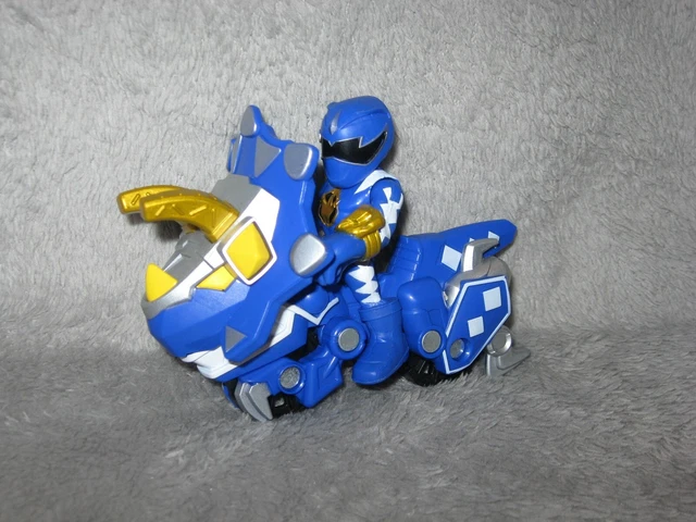 PLAYSKOOL HEROES POWER Rangers Blue Ranger and Dino Raptor Cycle Lu2307 ...