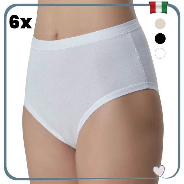 Liabel, 6 Paia di Slip Donna Modello Mini. Art. T15 Bianco Taglia 2