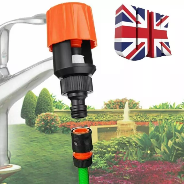 Tap To Garden Hose Pipe Connector Mixer Kitchen Universal Tap Adapter Faucet UK
