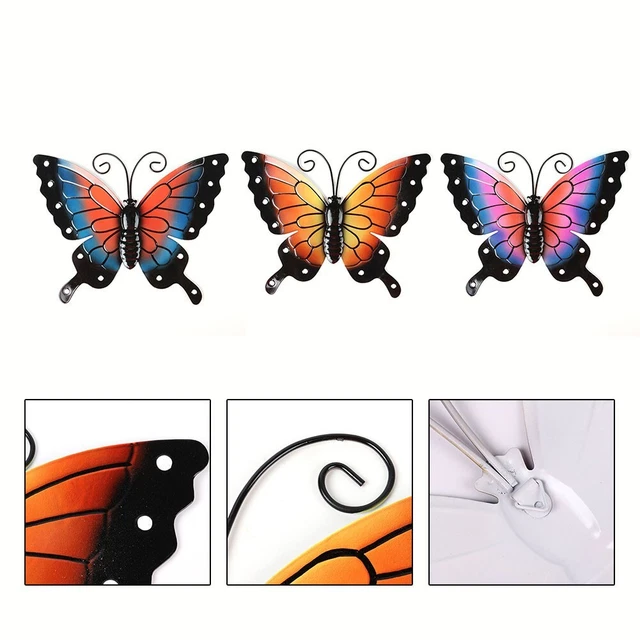Creative iron art 3D simulation butterfly wall hang metal pendants home decor