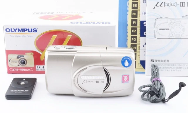 Olympus mju III 150 Point & Shoot 35mm Film Camera Silver w/ Box [Near MINT]