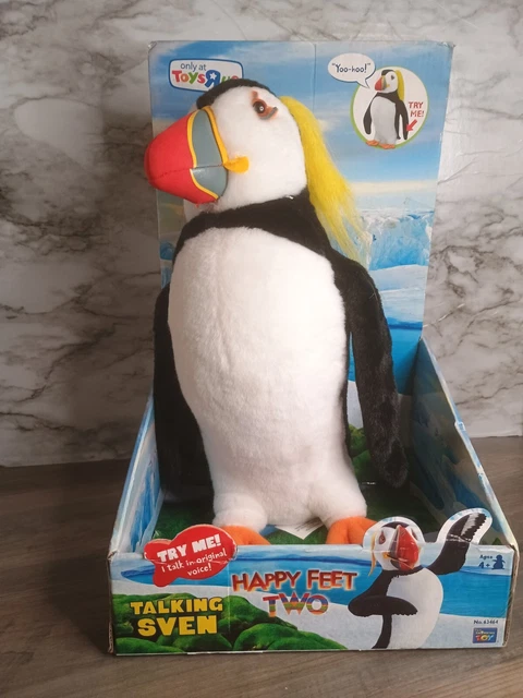 Sven Puffin Soft Toy HAPPY FEET TWO Talking Mighty Sven Plush