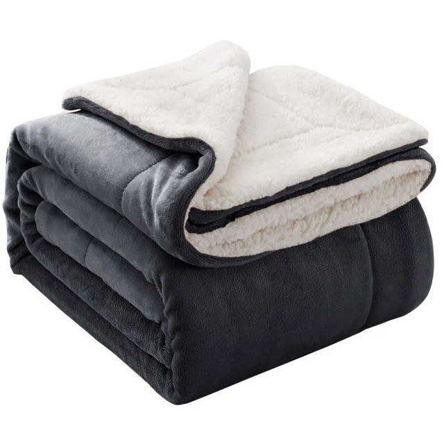 Sherpa Fleece Überwurfdecke Bett Couch Sofa wirft dick und warm Decken weich