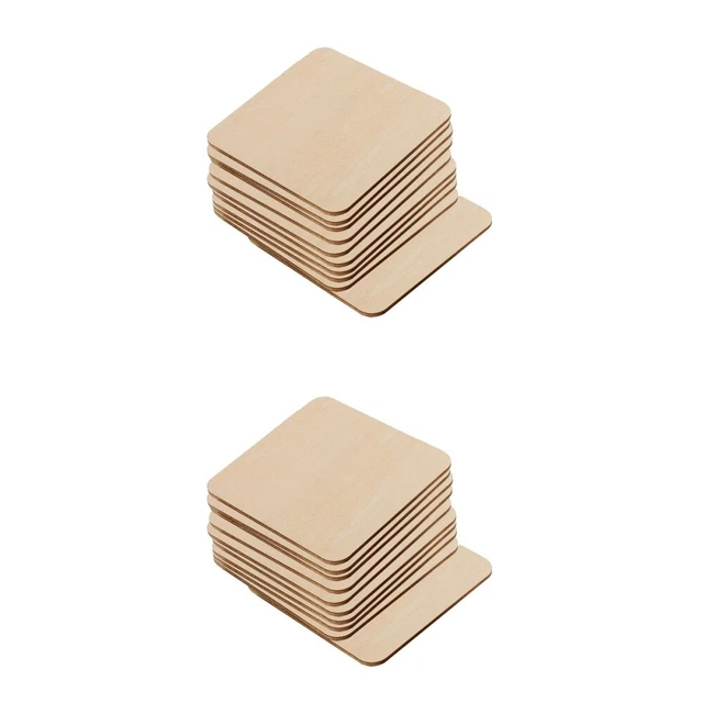 100 piezas Rebanadas de madera Rebanadas de madera Colgante de madera sin terminar
