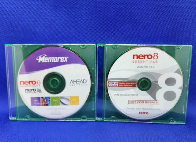 Lot of 2 NERO 8 Essentials & NERO 6 Memorex Suite - Tested Working!