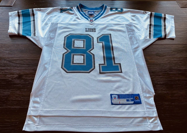 NFL DETROIT LIONS Calvin Johnson Mens Reebok White Mesh Jersey - Small  $84.99 - PicClick