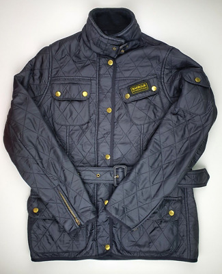 Barbour Quilted Jacket Size UK 12 (US 8, EU 38) Women`s Fleece Lined with Belt