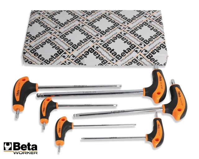 Assortimento 6 Chiavi A T Con Tre Estremità Maschio Esagonali Beta T68 In Termoformato Rigido Abs P 24270 - 2