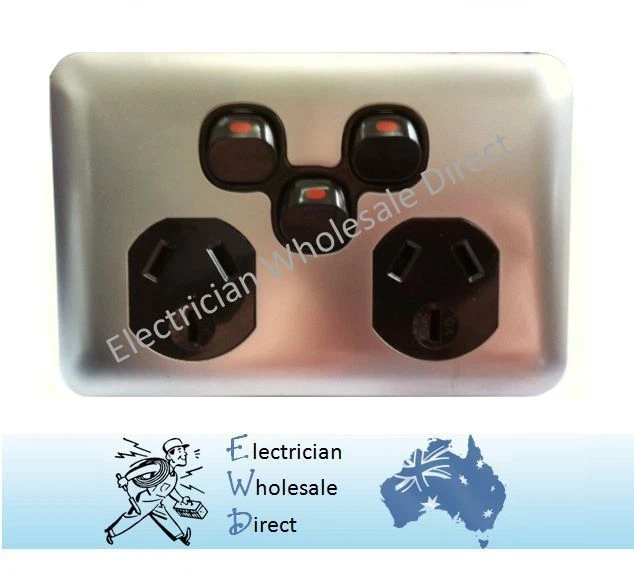 Double 10 AMP Power Point Outlet Socket GPO Waterproof Outdoor - Foto 8