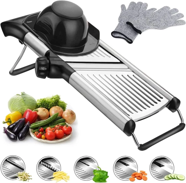 Vegetale Rack PROFESSIONAL ADJUSTABLE MANDOLIN Slicer Vegetable Cutter Food Fruit ...