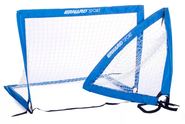 2x ERHARD® SPORT Soccer Goal POP UP - 2 Tore für Freizeit - Beach - Garten...