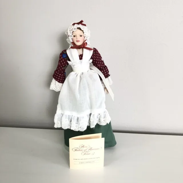 Vintage Avon American Times Collection Early American Porcelain Doll with stand
