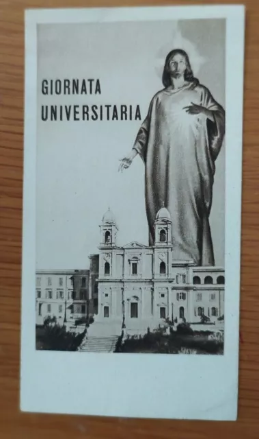 Raro Santino Holy card GIORNATA Dell'Università CATTOLICA DEL Sacro Cuore