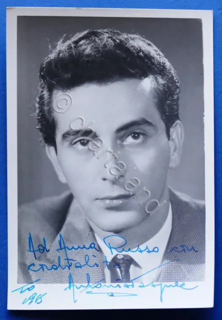 Fotocartolina con Autografo del cantante Antonio Vasquez - 1955 ca.