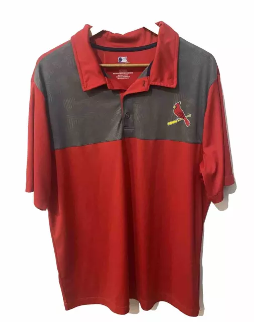 ST LOUIS CARDINALS BASEBALL JERSEY Polo Shirt - Size Men’s XL