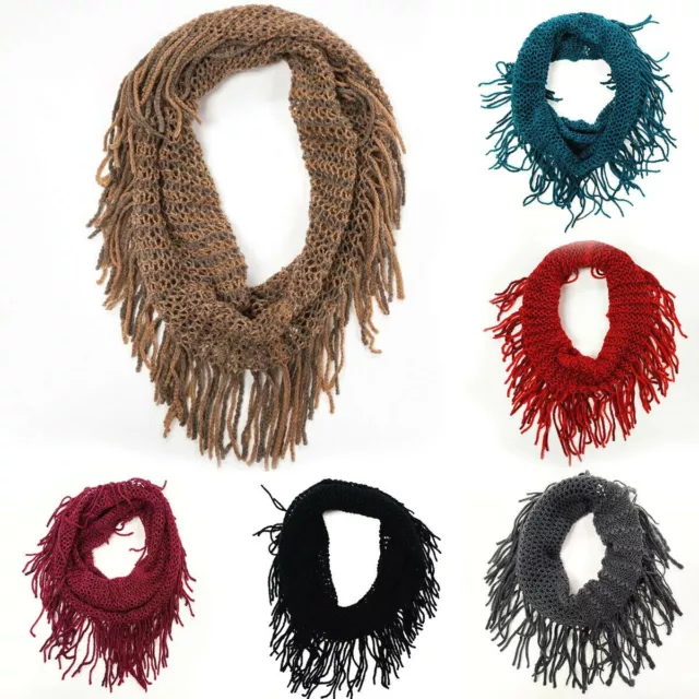 Girl's Loop Round Tassel Girls Scarf Warm Winter Autumn Kids Collar Neck Wrap