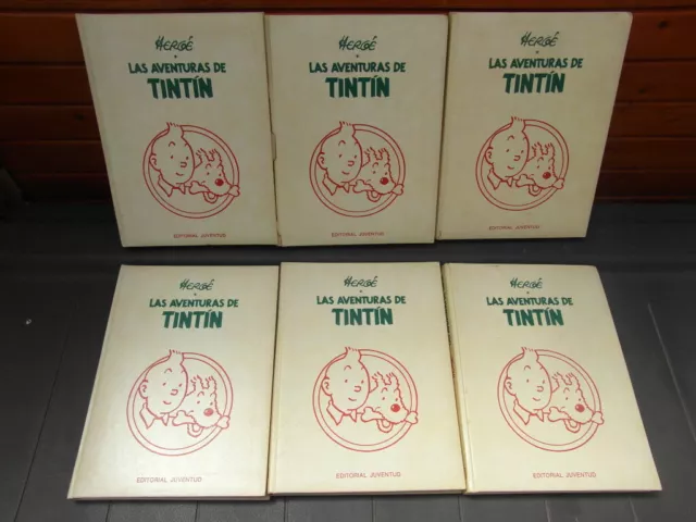 TIN TIN HERGE EDITORIAL JUVENTUD BAND 1 bis BAND 6 Tim & Struppi auf Spanisch