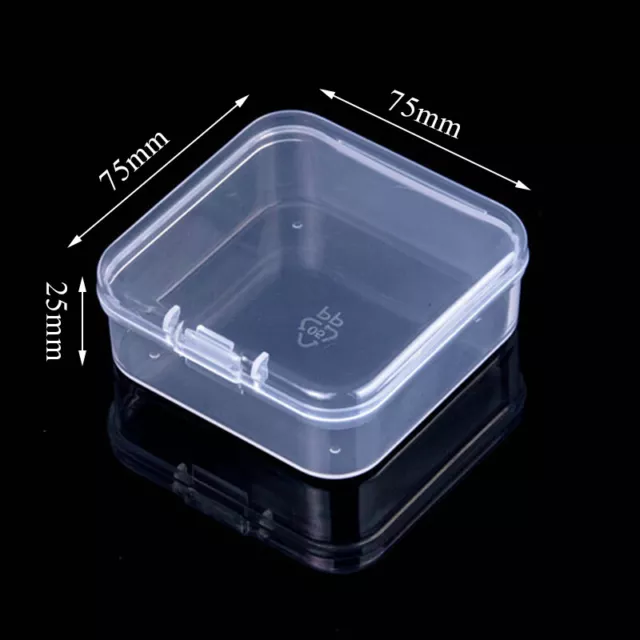 Small Transparent Plastic Storage Box Clear Square Multipurpose Display Case