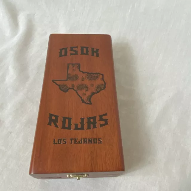 Cigar Box Rosa’s Lancero Texas OSOK EMPTY Wooden Hinged Storage Stash Box