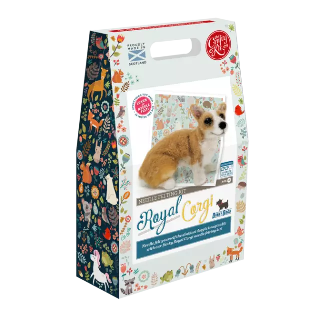 Dog Needle Felting Kit - Corgi Puppy Christmas Gift - Crafty Kit Company