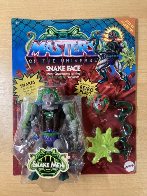 MotU Origins Deluxe Snake Face MOC Masters Of The Universe He-Man Figur NEU OVP