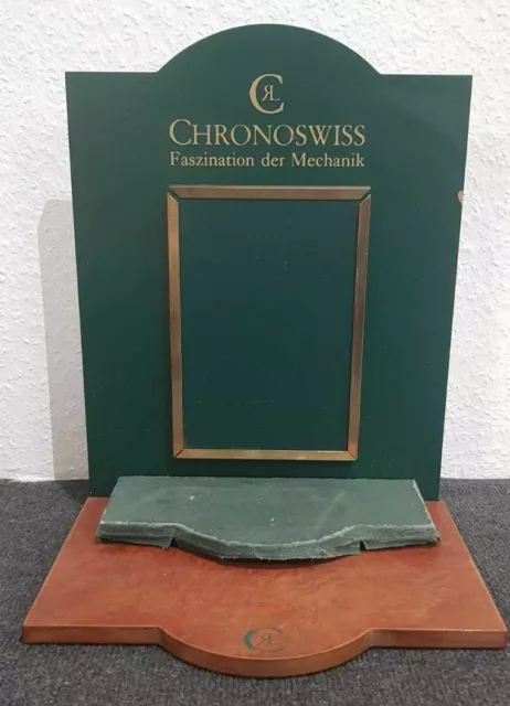 Alter Uhrenaufsteller, Uhrenständer für "Chronoswiss", Schaufensterdisplay