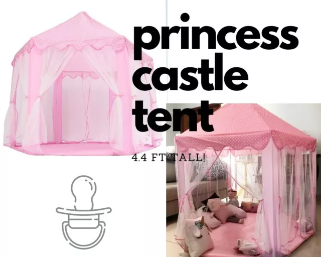 Kids Princess Play Tent In/Outdoor Fun Toy Girls Fairy Castle House Gift 👑