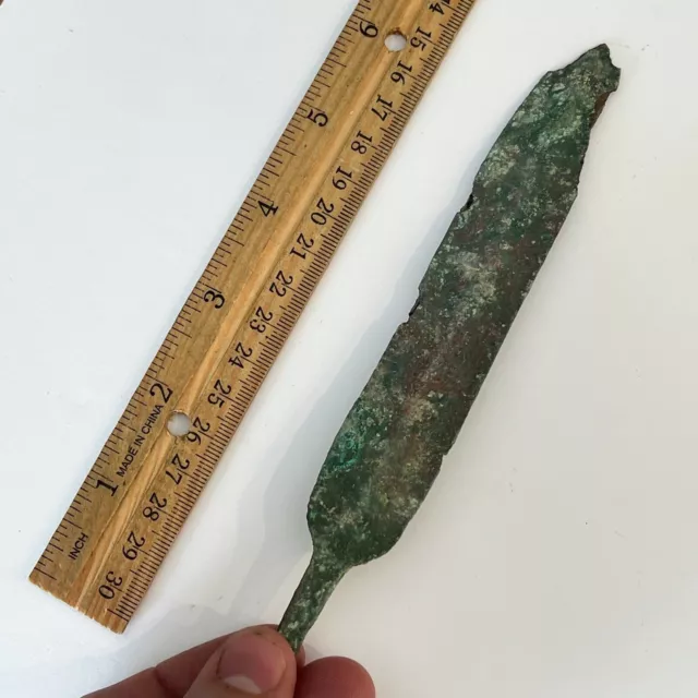 6” Ancient Luristan Bronze Spear Head Artifact Weapon Antiquity Circa 1000 BCE 3