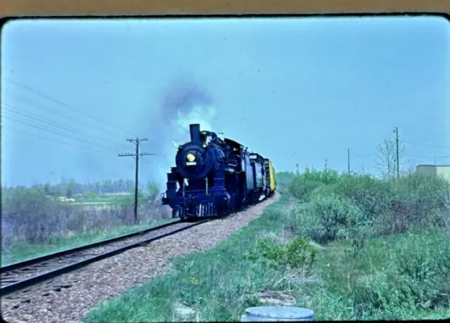 CNW Chicago North Western Railroad Locomotive Manitowoc Wisconsin 35mm c.1982