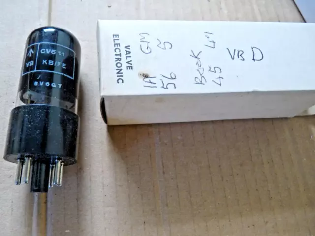 Brimar 6V6GT CV511 VB KB/FE  D  Black Base NOS Valve Tube  DEC23
