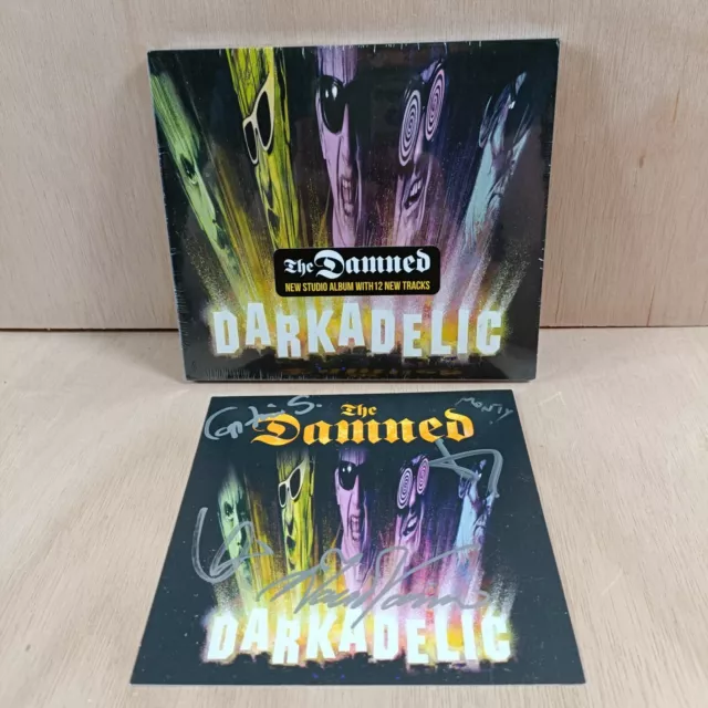 THE DAMNED * DARKADELIC * 12 TRK CD w/ LIMITED SIGNED ART CARD * SOLD OUT! *