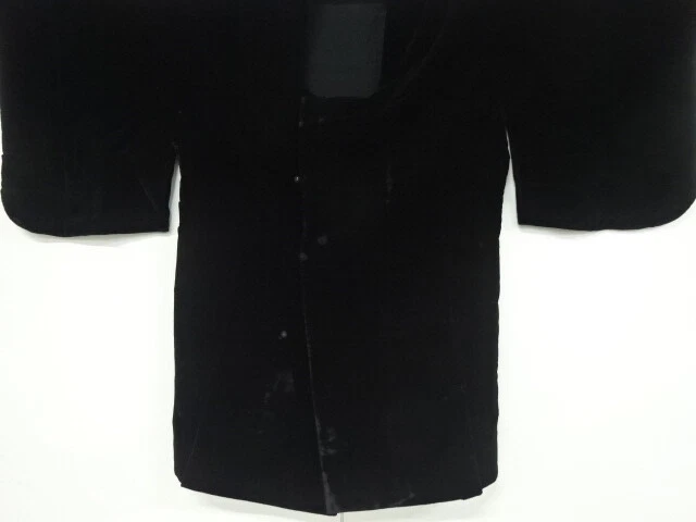 37359# Japanese Kimono / Antique Michiyuki Coat / Velvet
