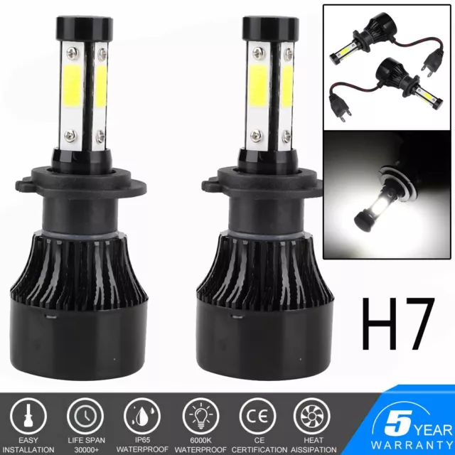 Kit Ampoules LED H7 Blanc pur 6500K (X2) Phares avants 72W en 2023