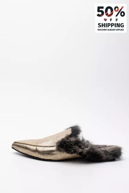 RRP€395 MANILA GRACE Leather Mule Shoes US5.5-6 EU38 UK4.5-5 Reptile Pattern