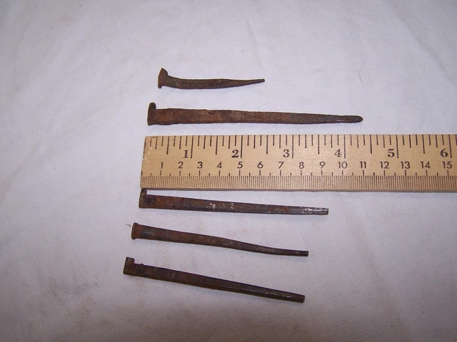 Early American flooring nails. Circa 1805-late 1820's. 4
