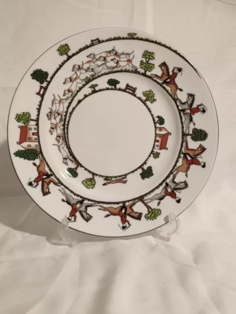 Crown Staffordshire Jagdbühnenplatten (ca. 9 Zoll)