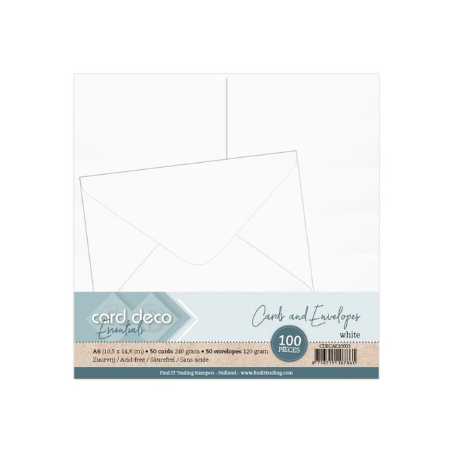 Card Deco Karten & Umschläge - weiß - 100 tlg. / A6