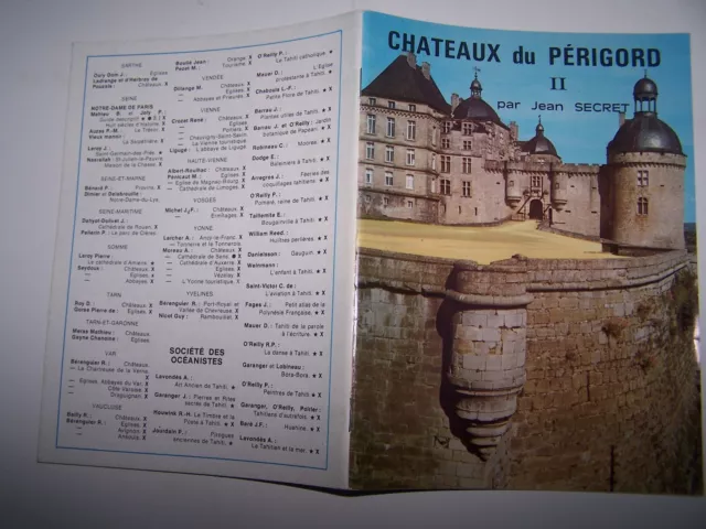 brochure livret histoire Châteaux du Périgord Jean Secret photo cpa livre