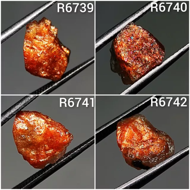 Raro Dorato Lampeggiante Sunstone Crudo Grezzo Gemma per Gioielli V88-7