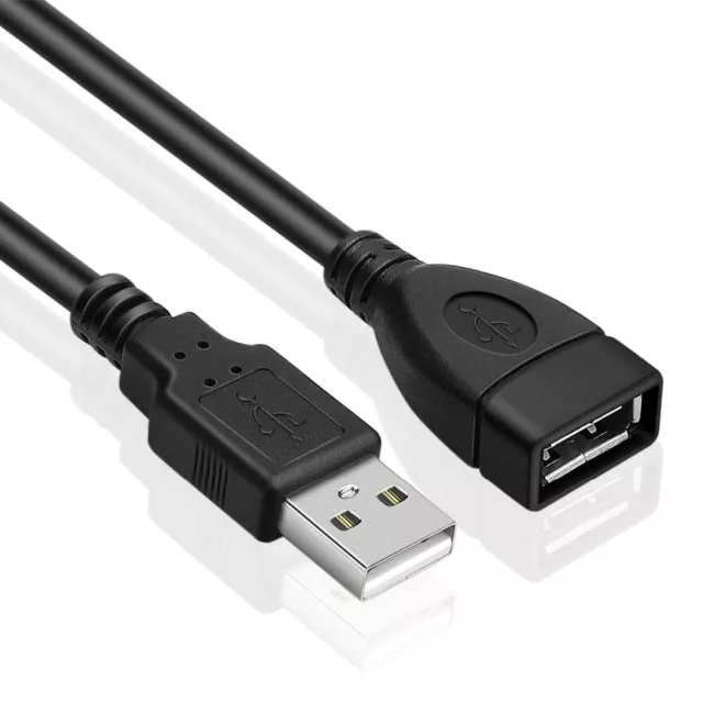 1m / 2m USB to USB Extension Cable 2m Male to Female 2.0 Data Charger Extender