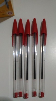 BIC X5 Penne a Sfera Bic Medium Vetro Classico Original Penna Vic Rosso 