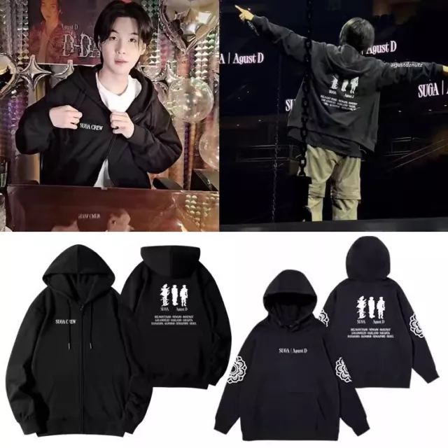 Kpop Suga AgustD D-DAY Concert Unisex Cap Hoodie Coat