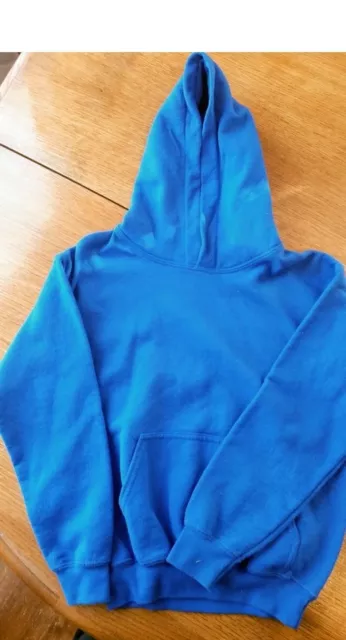 Gilden Heavy Blend Blue Hooded sweatshirt with front pocket youth medium