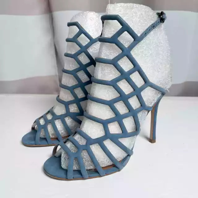 Steve Madden Slithur Light Blue Caged Heels size 6