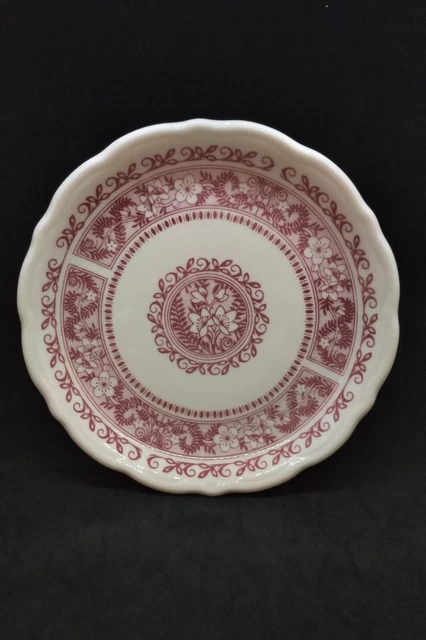SYRACUSE China Strawberry Hill Red Floral Plate 5.5" Vintage